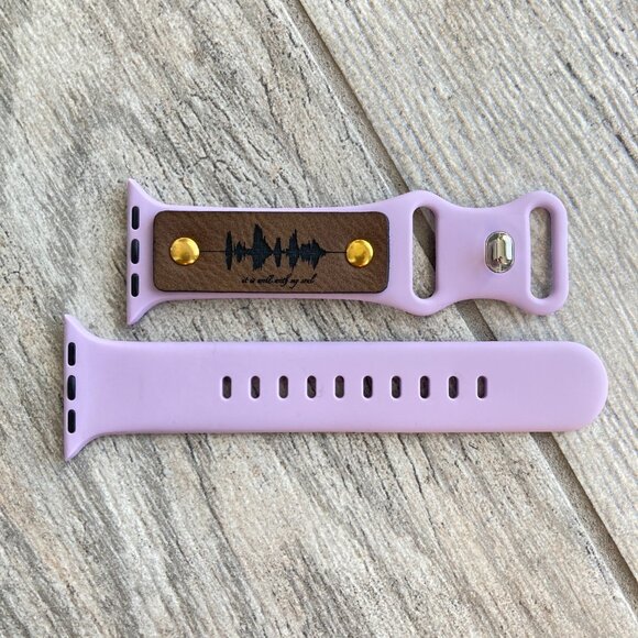 It Is Well With My Soul Soundwave Band For Apple Watch 38-42mm - Light Purple - Picture 2 of 3